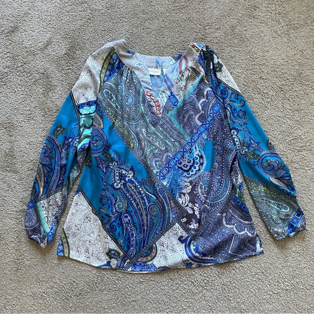 Chico's Multicolor Paisley Blouse